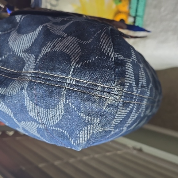 Coach Whipstitch POPPY OPTIC DENIM Tote EUC and Double zip wallet and more!! - Picture 7 of 17
